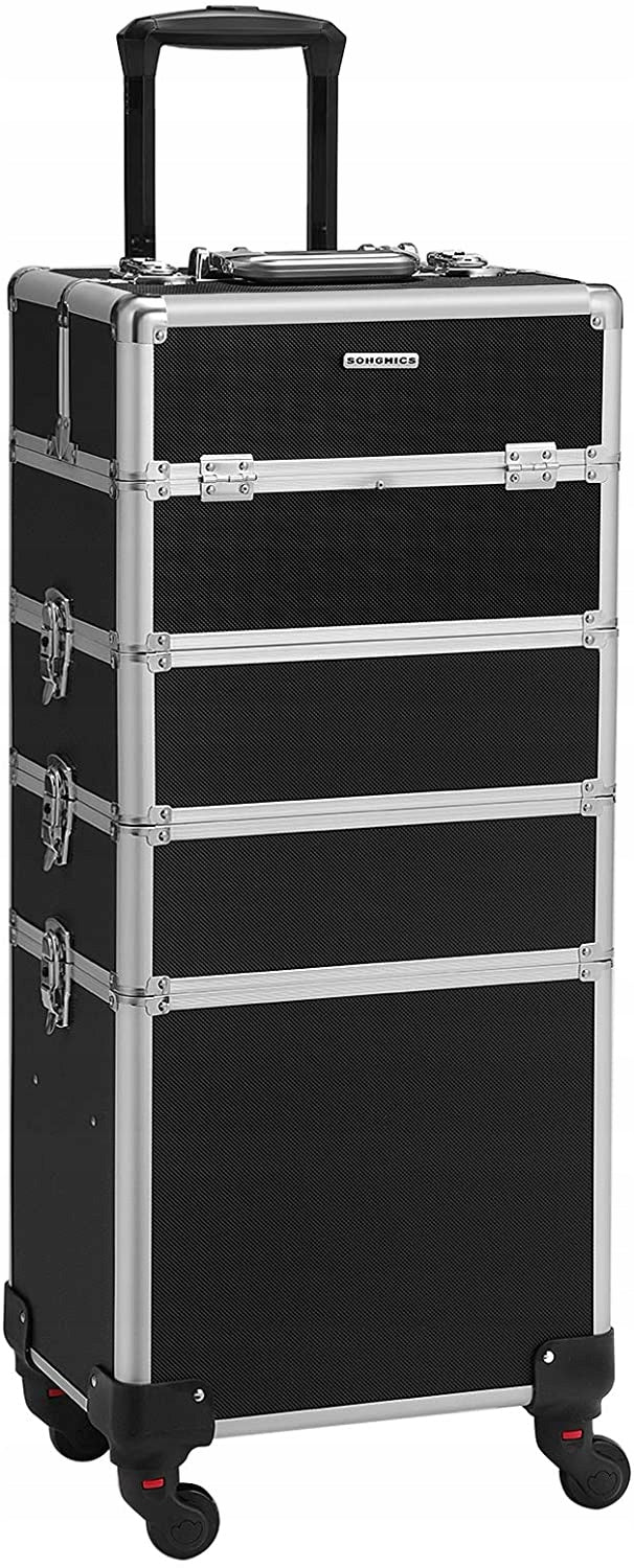 Cosmetic trolley Songmics black with wheels professional