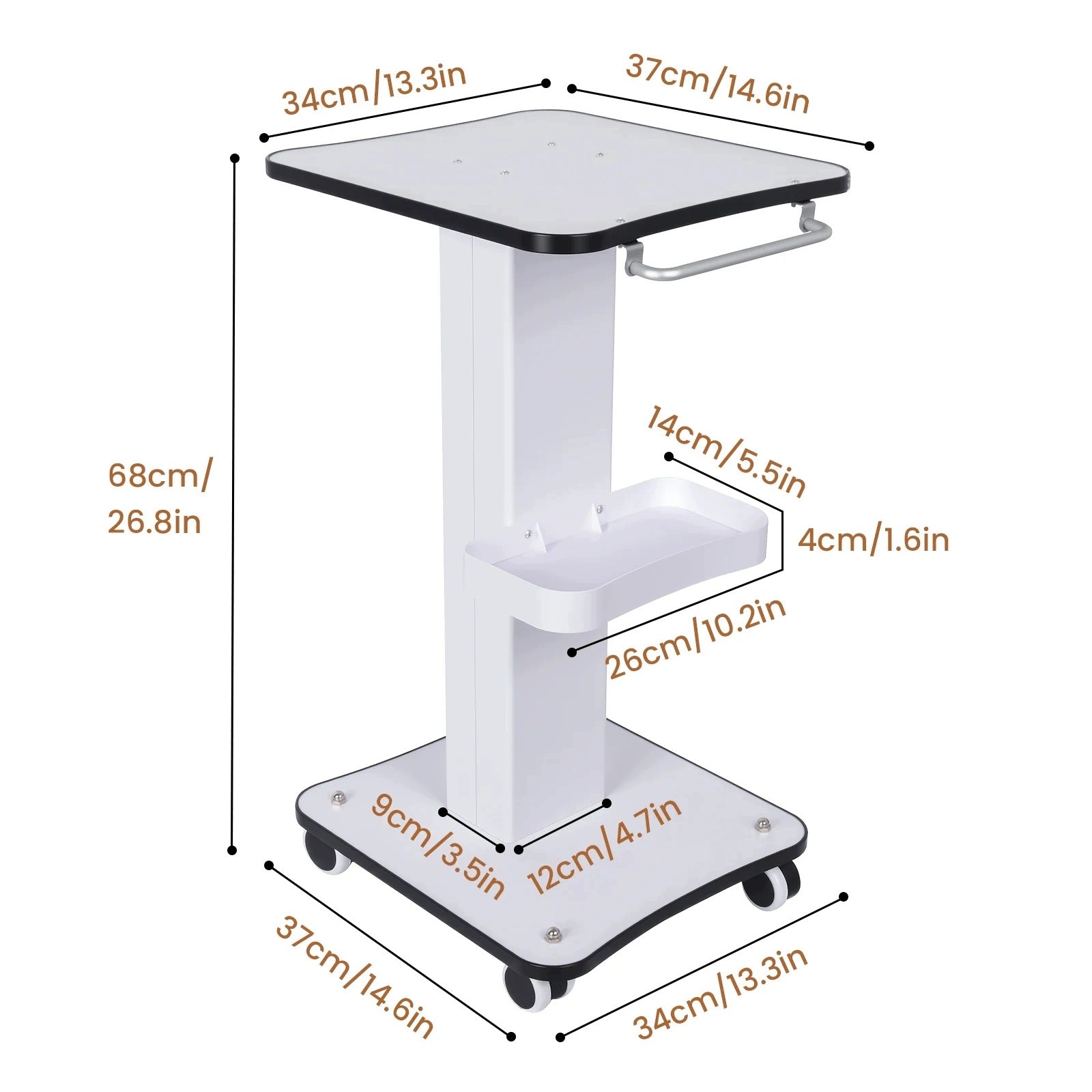 Cosmetic trolley on wheels Brand no brand