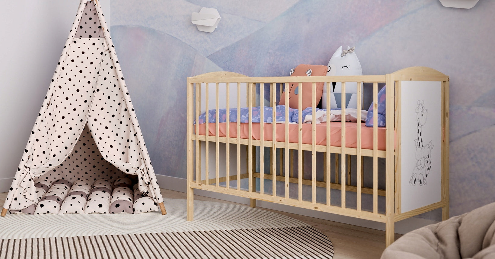 Cot FAIRY TALE PINE B/SZ Brand Bobas