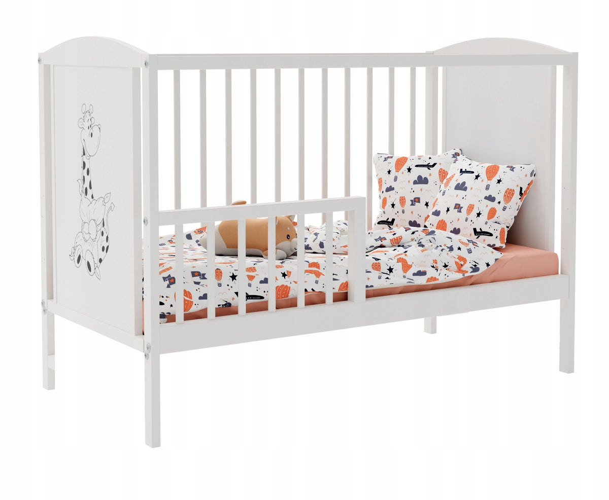 Cot FAIRY TALE white giraffe b/sz 120x60 Color white