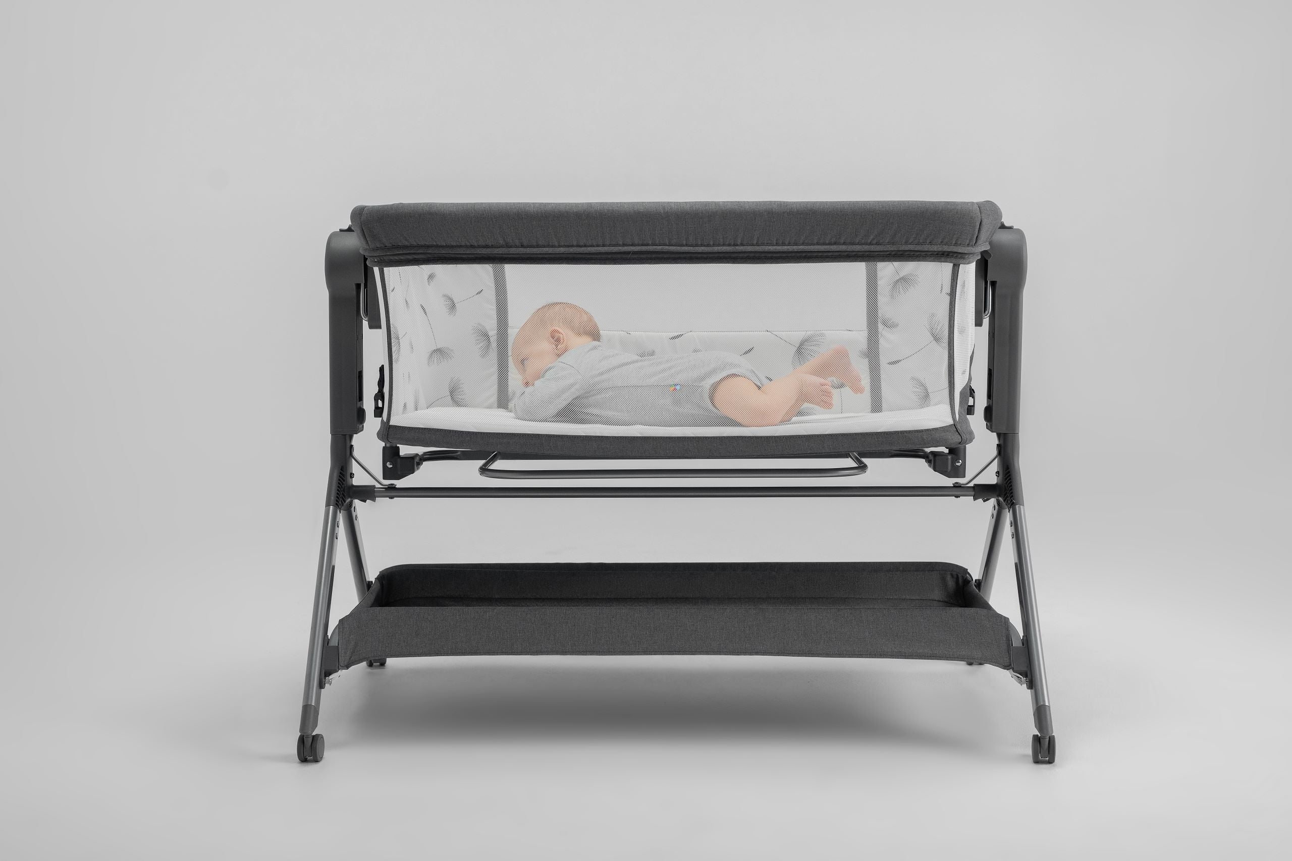 Cot Lionelo Leonie Grey Stone extra bed 3in1 Manufacturer code łóżeczko dostawne,kołyska, łóżko wolnostojące