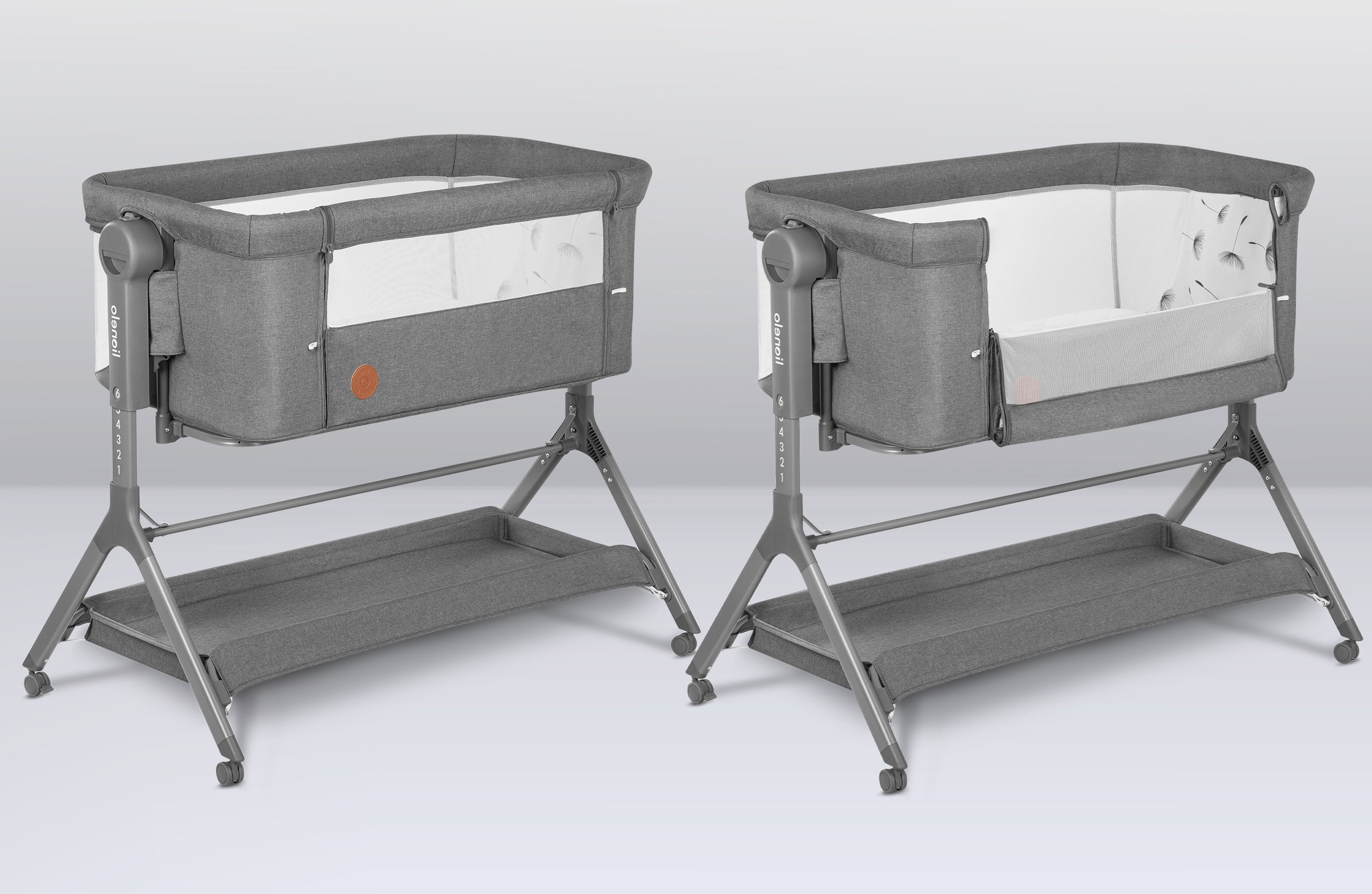 Cot Lionelo Leonie Grey Stone extra bed 3in1 Packaging status original