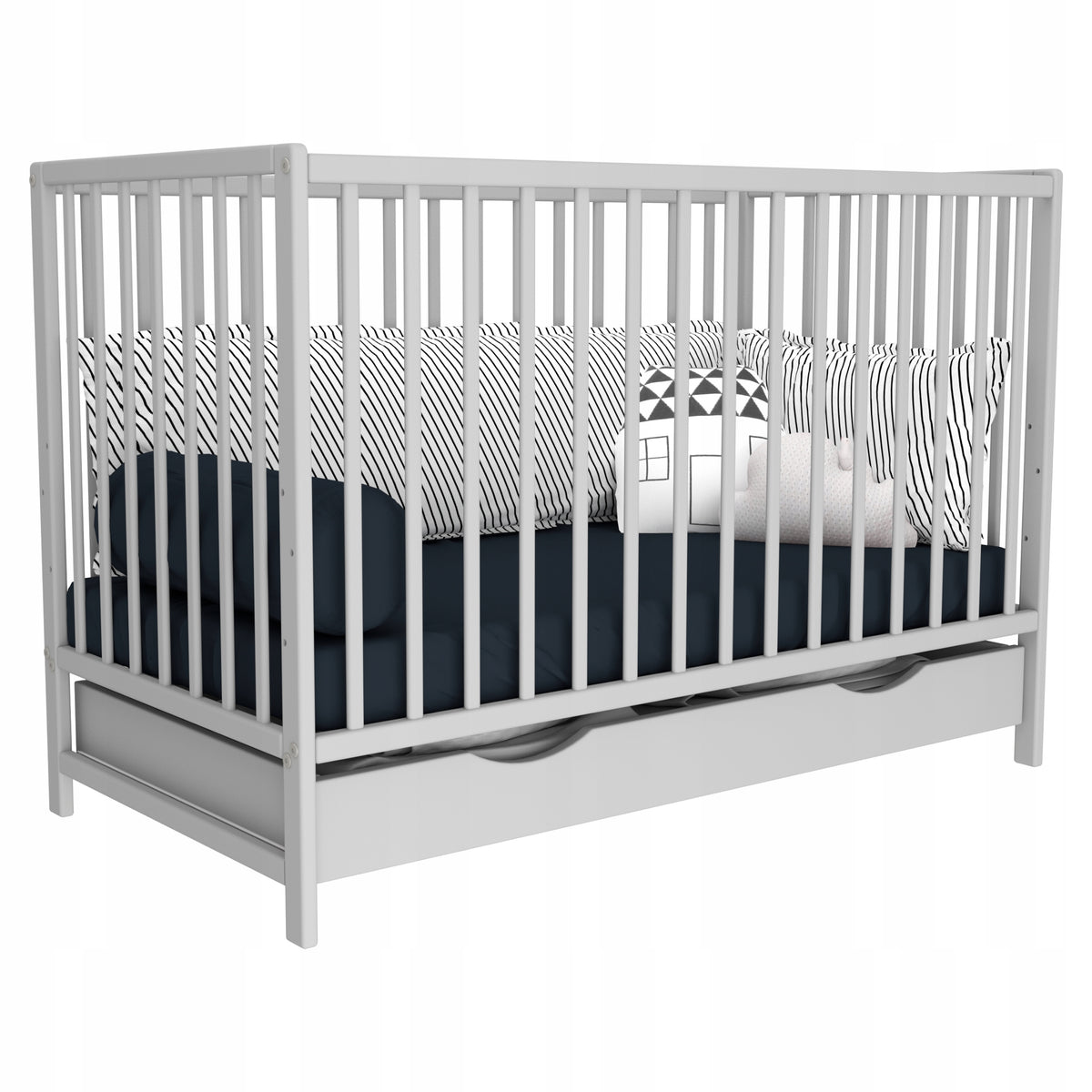 Cot MAGDA GREY drawer couch with railing 120x60 Manufacturer code MAGDA