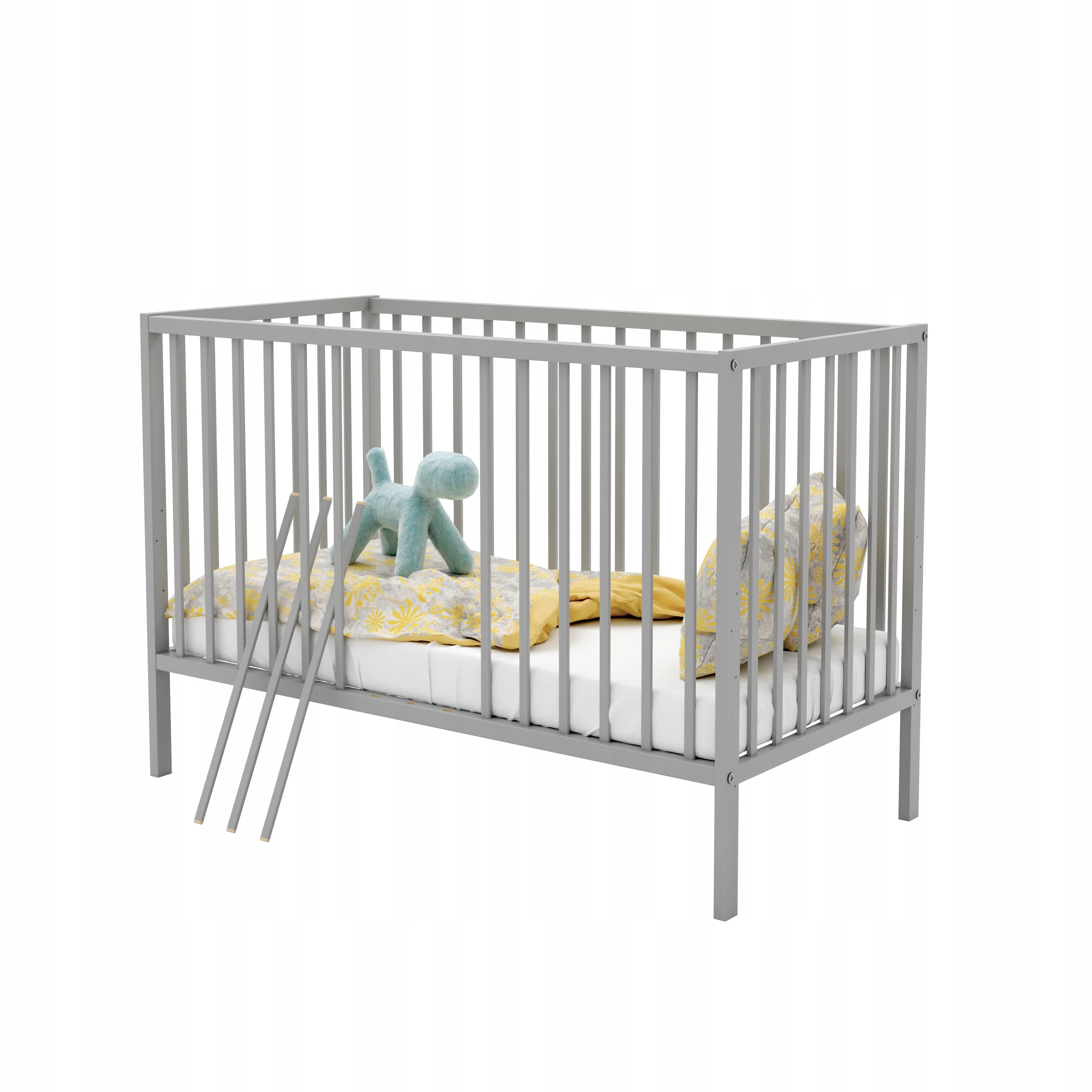 Cot MAGDA b/sz grey 120x60 Manufacturer code 252