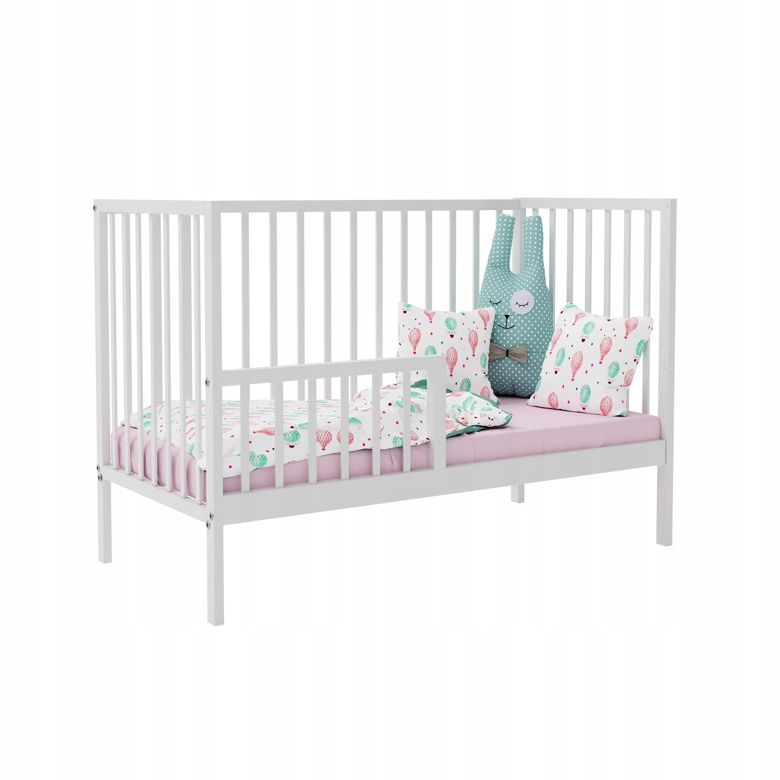 Cot b/sz MAGDA WHITE with couch barrier Packaging status original