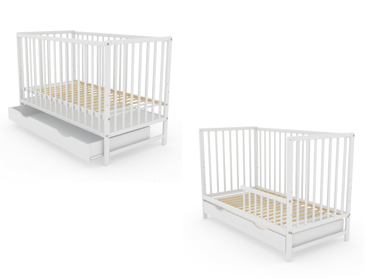 Cot drawer MAGDA WHITE couch with railing 120x60 Manufacturer code MAGGDA