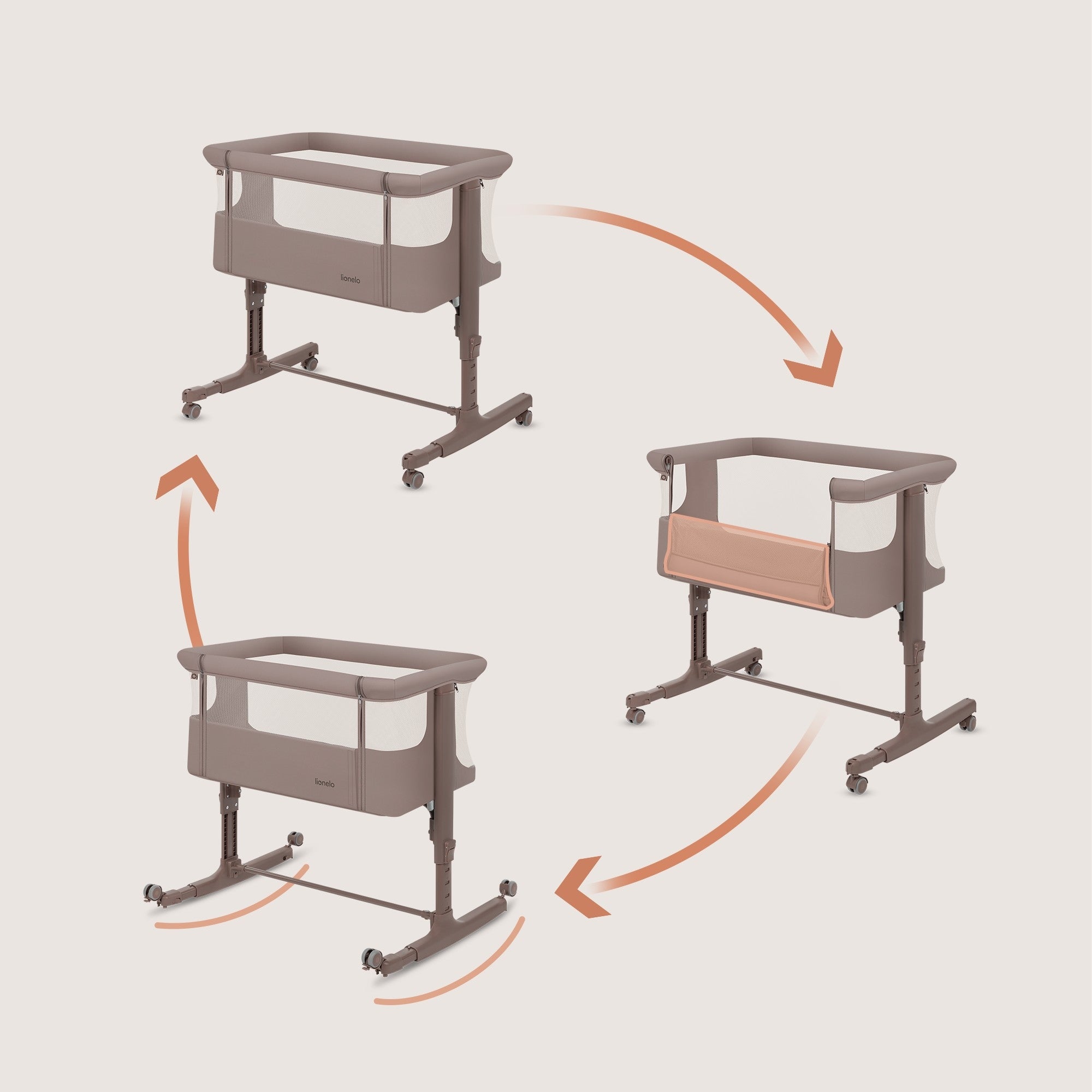 Cot freestanding cradle 3in1 set of accessories Lionelo Aurora Packaging status original