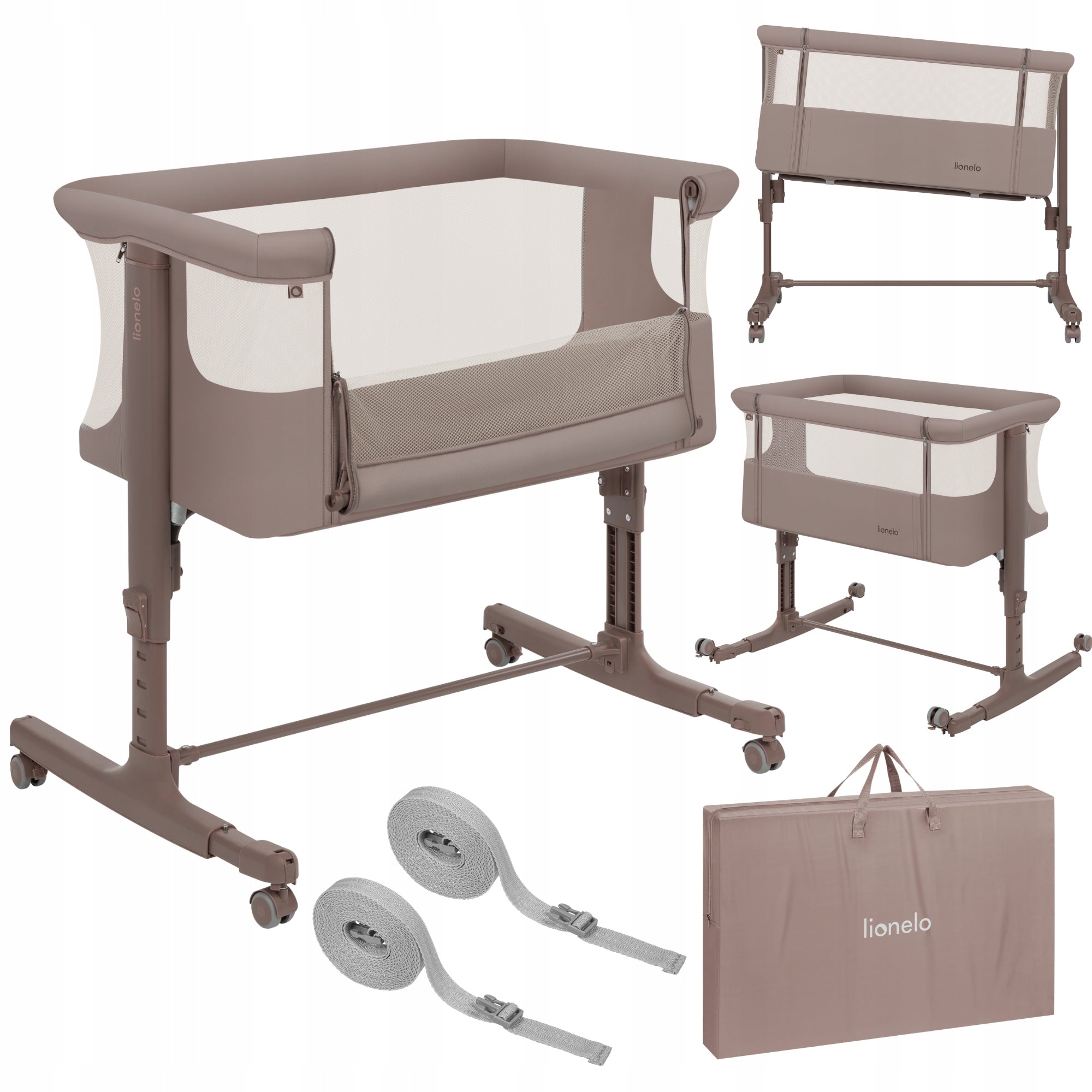 Cot freestanding cradle 3in1 set of accessories Lionelo Aurora