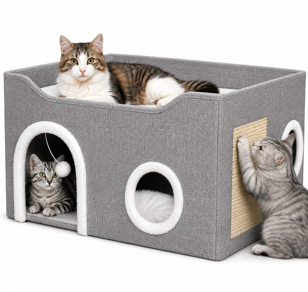 Cottage Cat Bed Scratcher Mat Booth Bed 60x40x32,5 cm I314