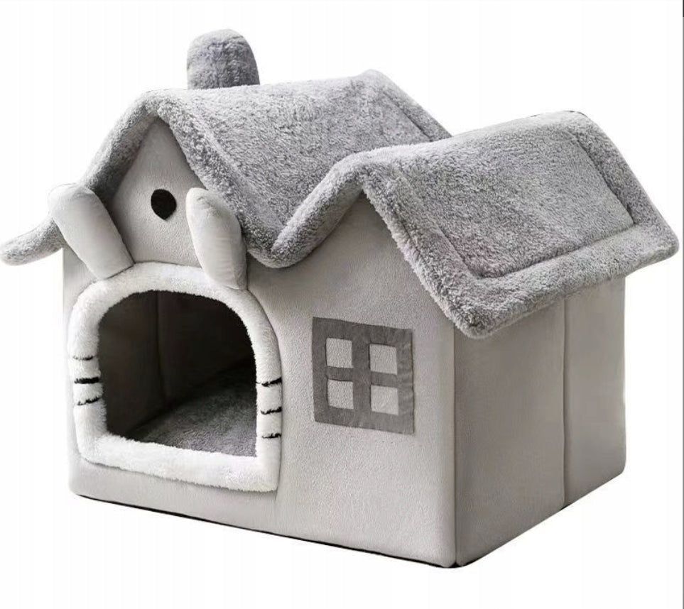 Cottage bed booth playpen soft plush for cat and dog comfortable Brand Okazeo