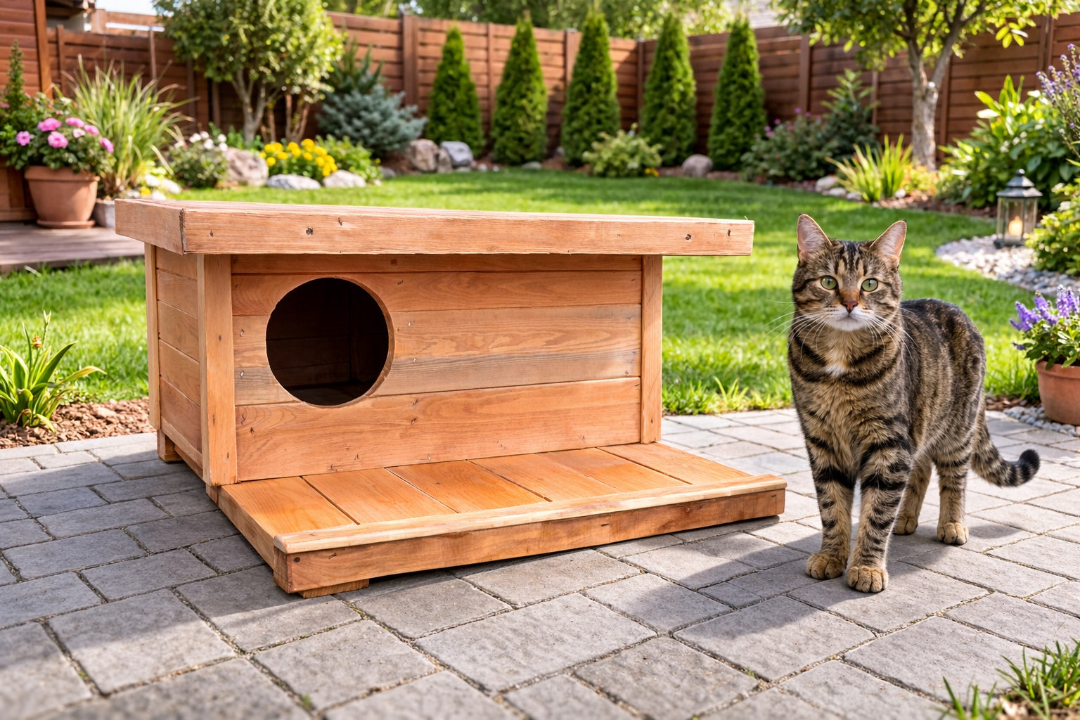 Cottage / booth / cat kennel all already insulated 72 x 62 x 40 cm Kind outdoor cat house
