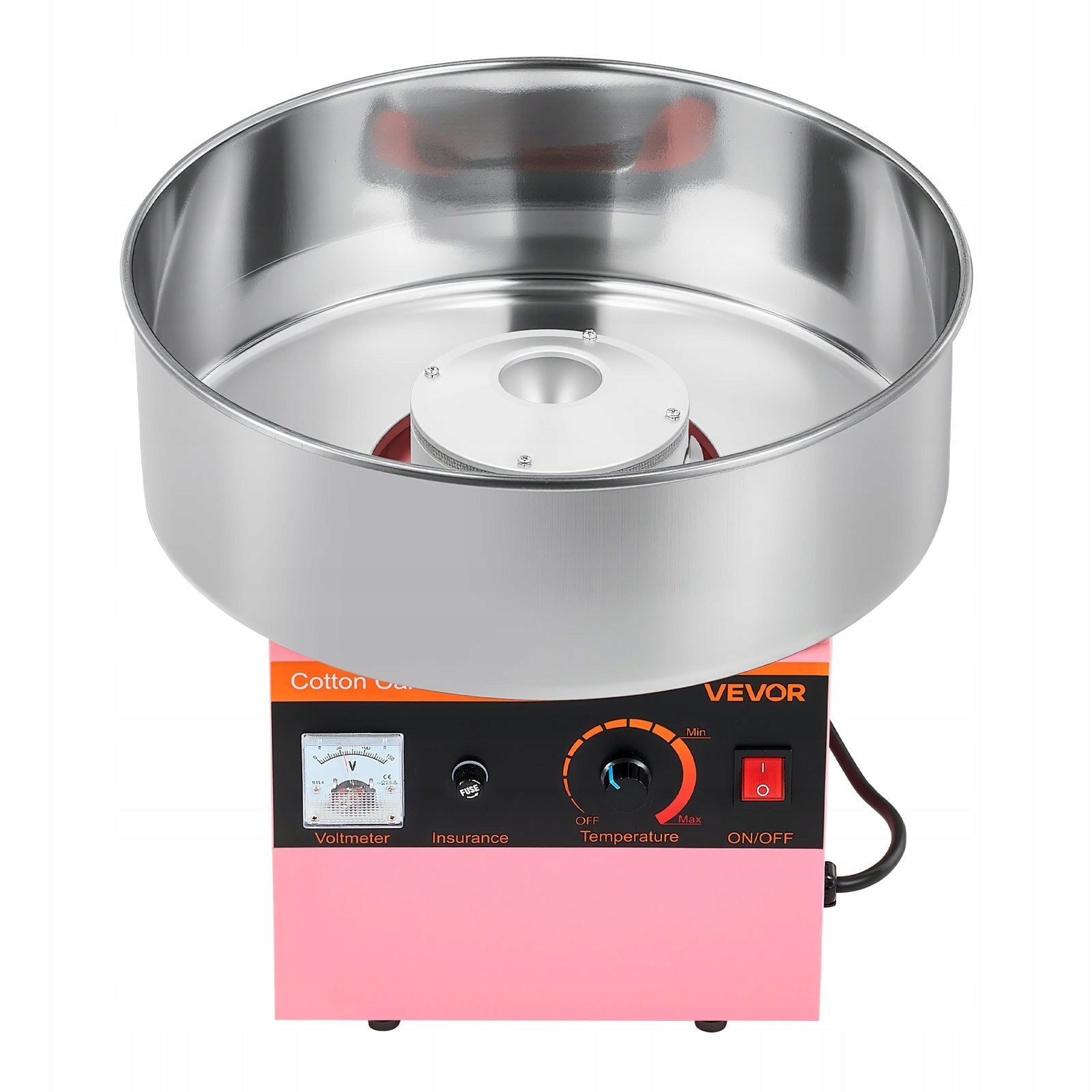 Cotton Candy Machine 1KW Intelligent Overheating Protection Pink