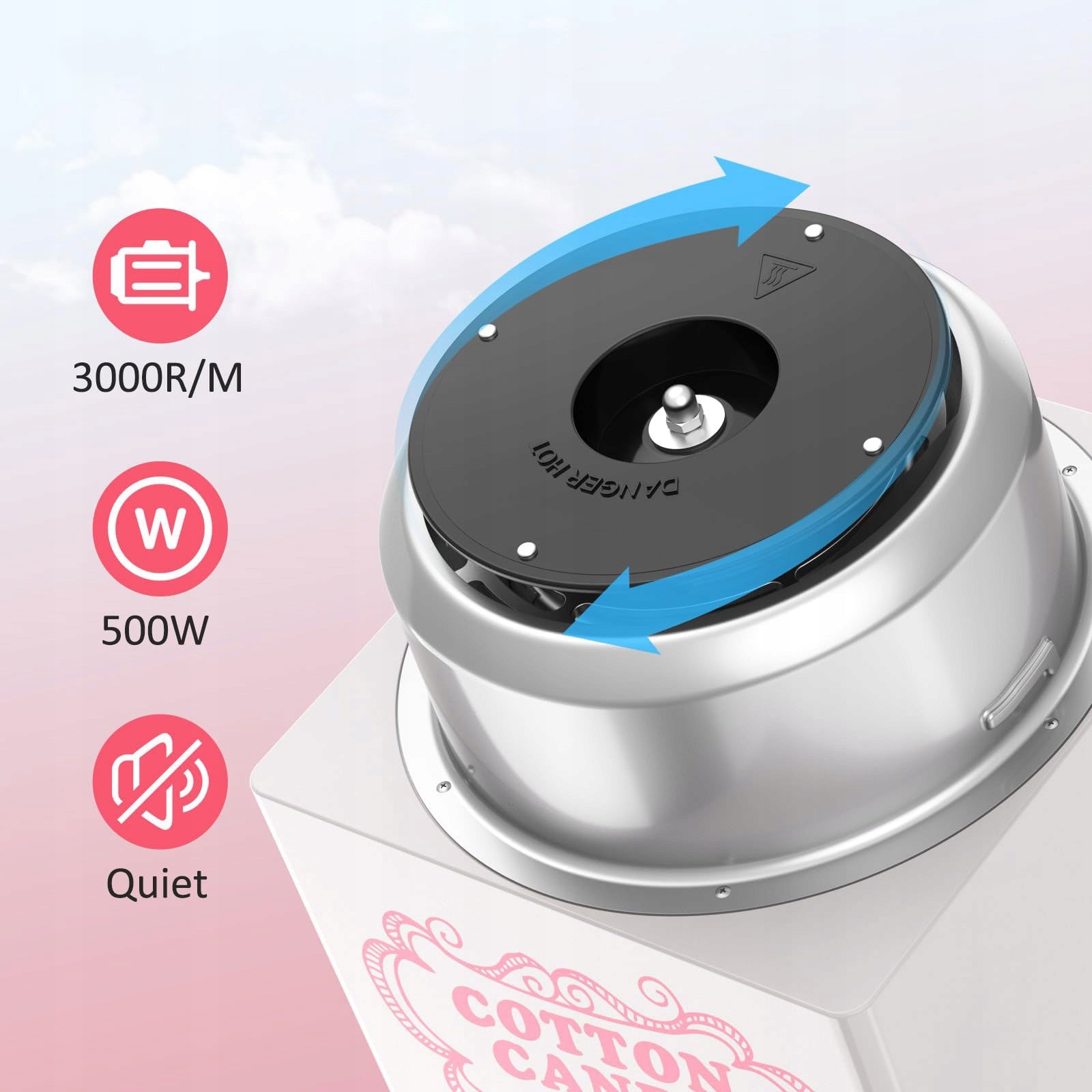 Cotton Candy Machine 400W Portable Pink House Party Gift Brand no brand