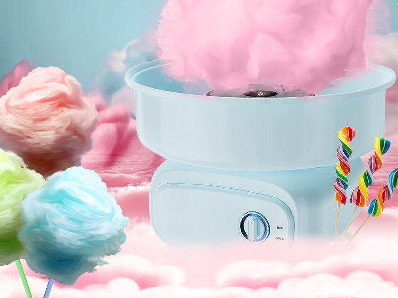 Cotton Candy Machine Blue Electric Homemade Set With 10 Sticks Manufacturer code Maszynka do waty cukrowej Niebieska, zestaw