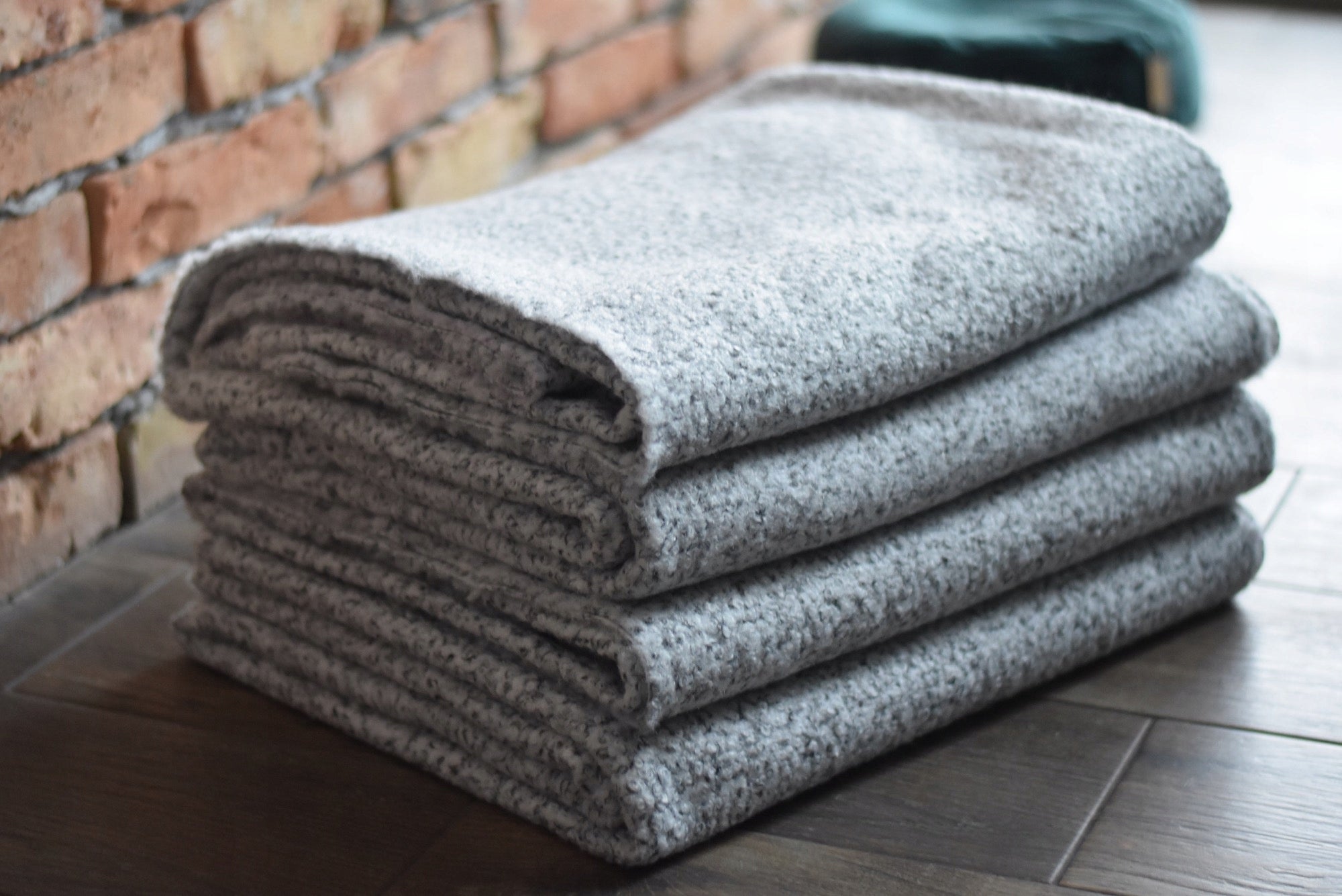 Cotton Yoga Blanket, Lamb Grey