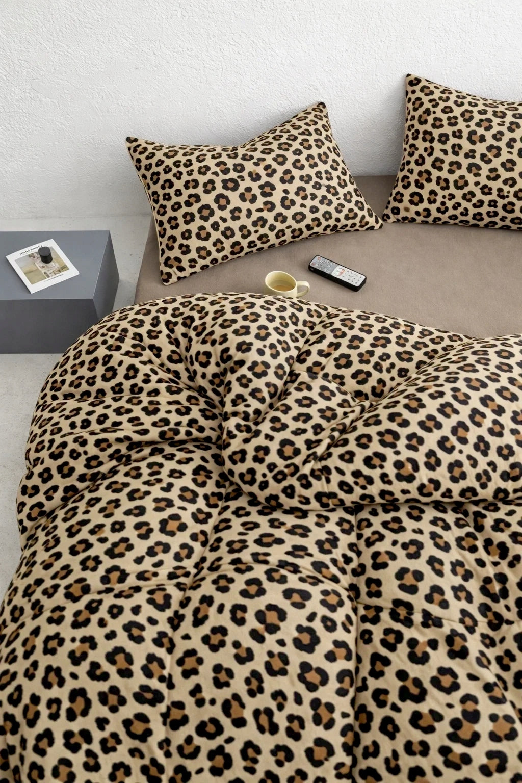 Cotton bedding 160x200 +covers natural cotton leopard spotted fashionable Packaging status original