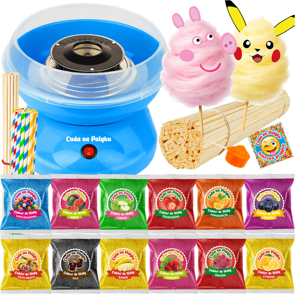 Cotton candy machine colorful sugar 12x100g 70 sticks