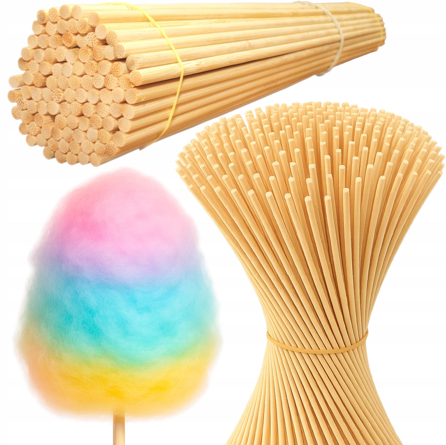 Cotton candy sticks 45cm 100PCS Round Safe Sticks ATEST PZH Brand no brand