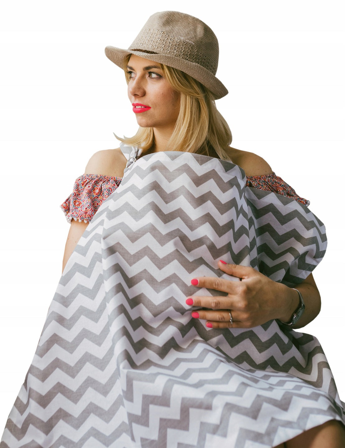 Cotton scarf - cover for breastfeeding 12 designs + case MADE IN PL