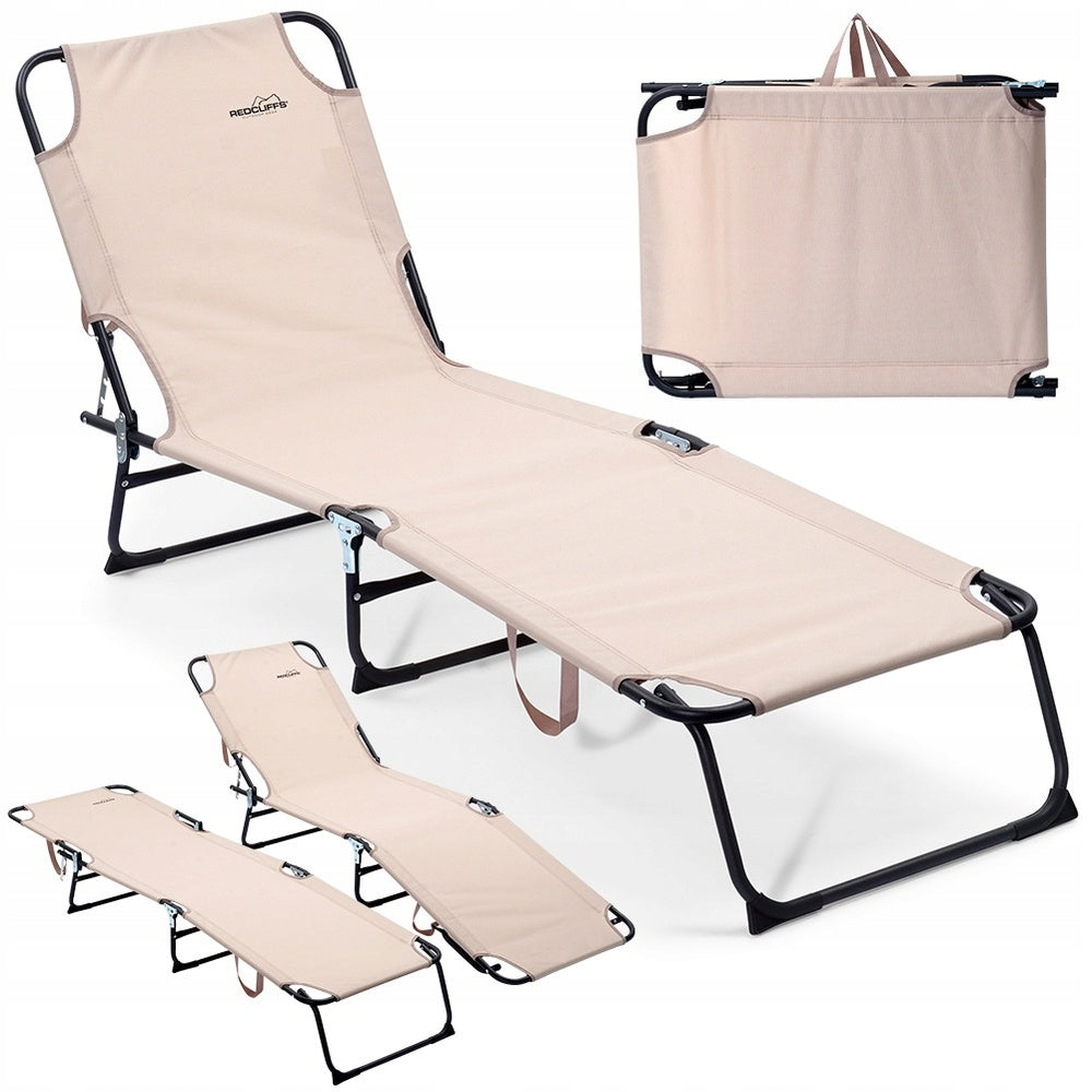 Couch GARDEN SUN LOUNGER Beach Folding Adjustable Field Travel Bed