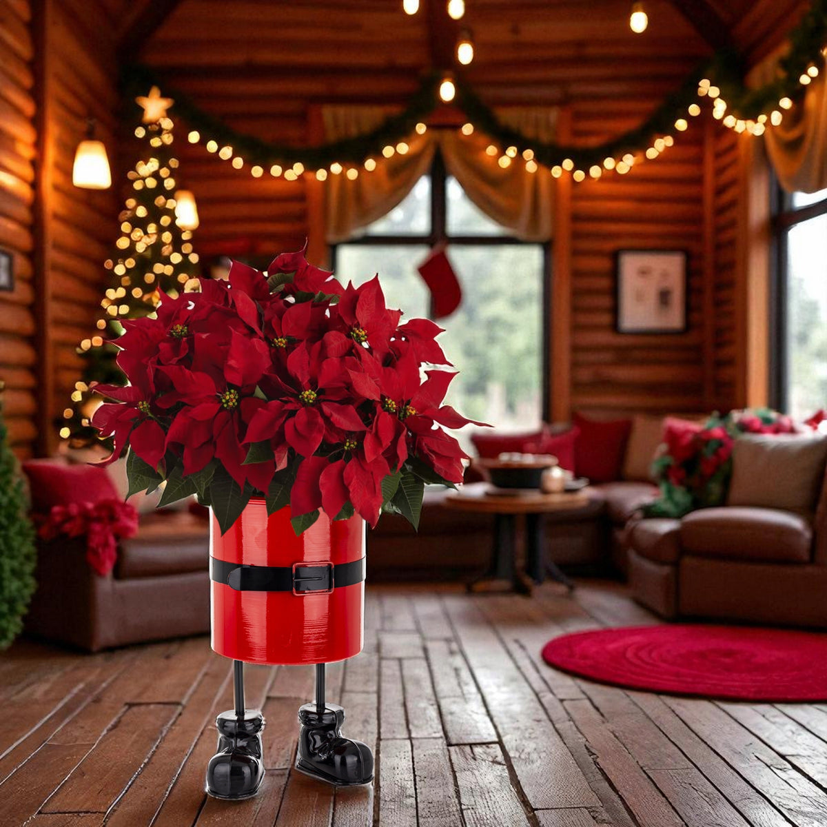 Cover Flower Pot Christmas figurine Santa Claus Christmas tree stand 33 cm Brand Artpol
