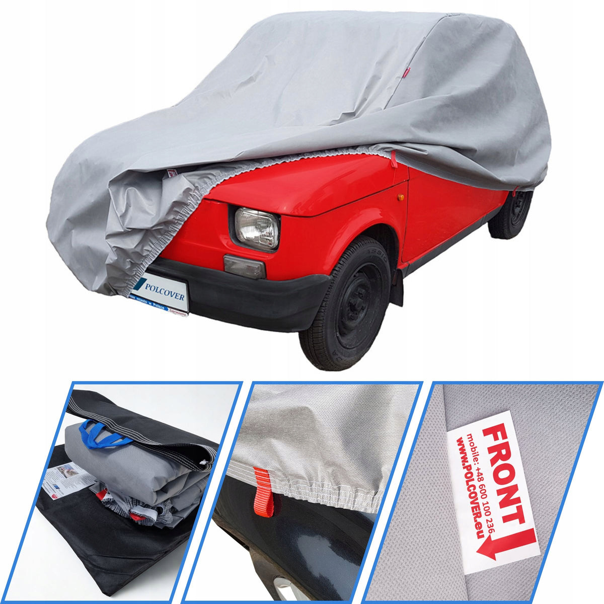Cover Tarpaulin FIAT 126P TODDLER 3-layer PRACTIC for car