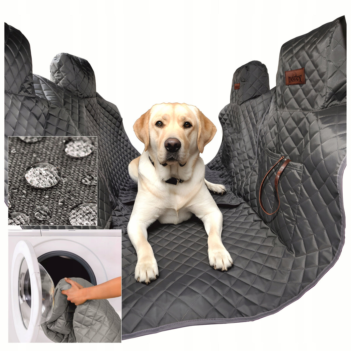 Cover car mat for dog seat 190 cm - Velcro version