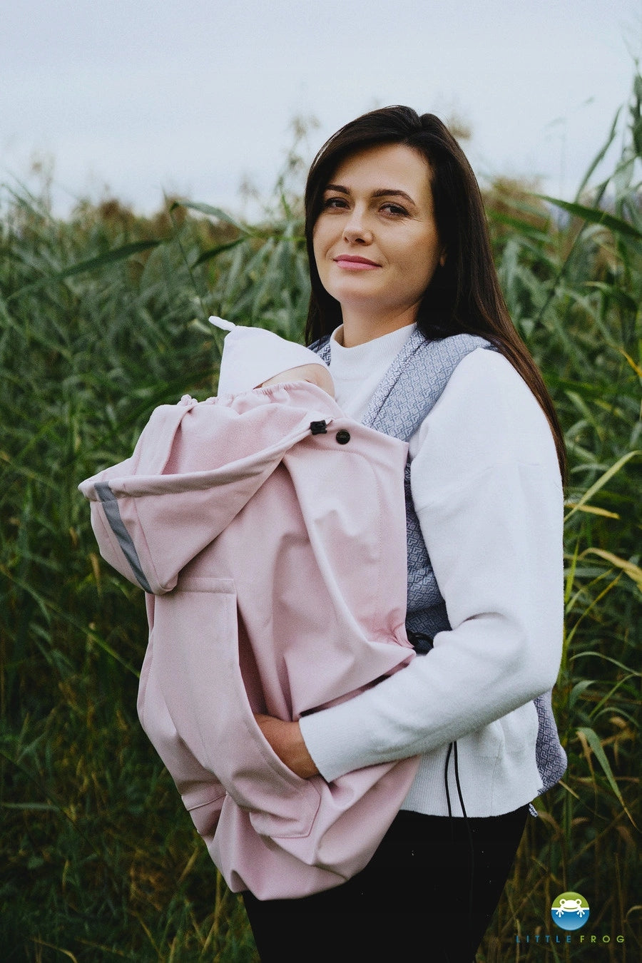 Cover for scarves and carriers Little Frog - Pink EAN (GTIN) 5902406090256