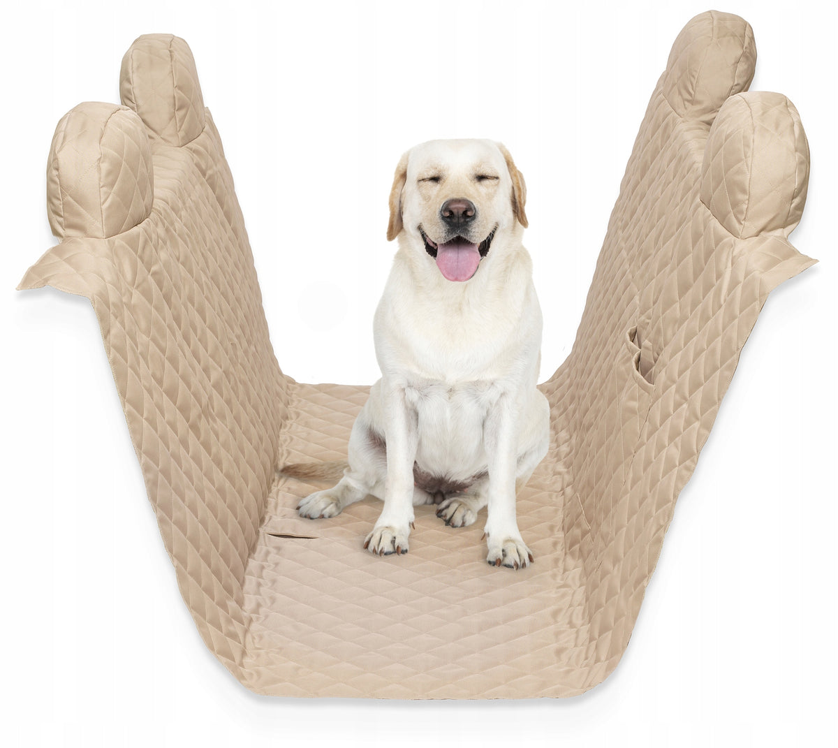 Cover mat rear car seat for transporting a dog 140x160 beige