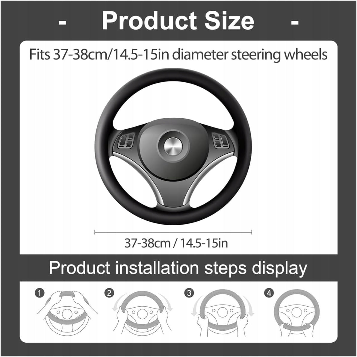Cover steering wheel crystal velvet 38 cm Customs tariff code 39269097