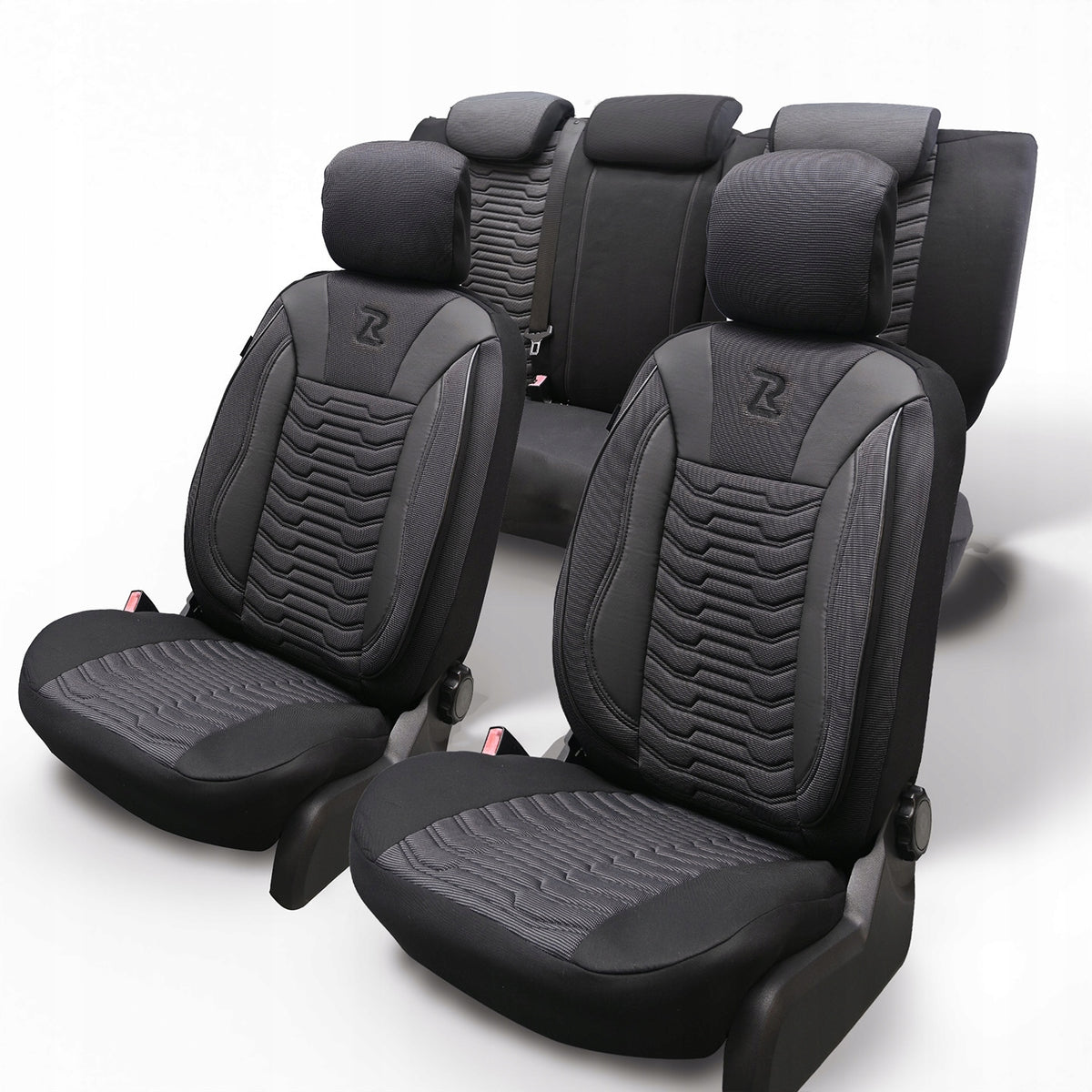 Covers for Car Seats PARIS grey black, Universal, set Packaging status original