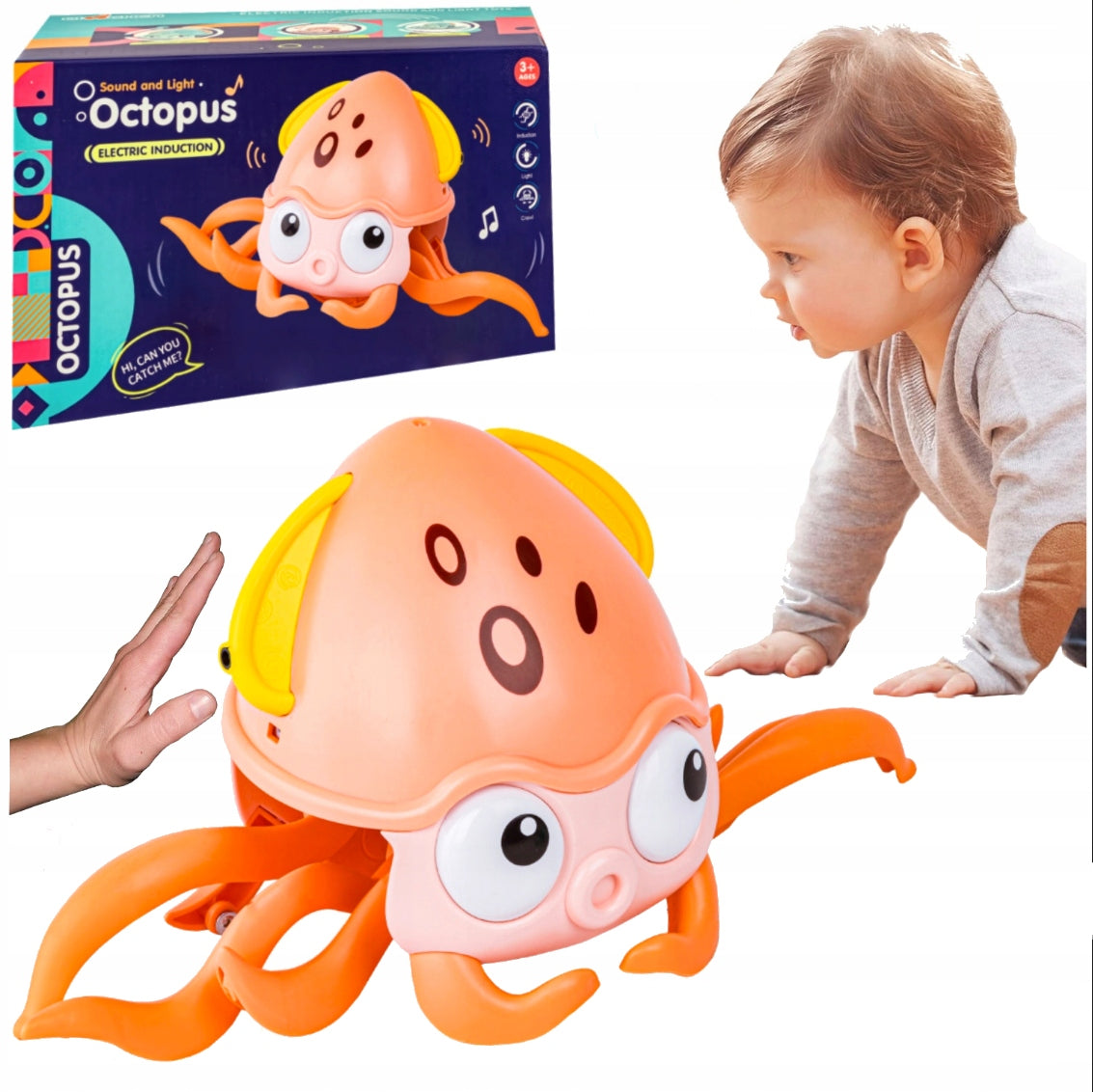 Crawling Runaway Octopus Toy INTERACTIVE Baby Music Light