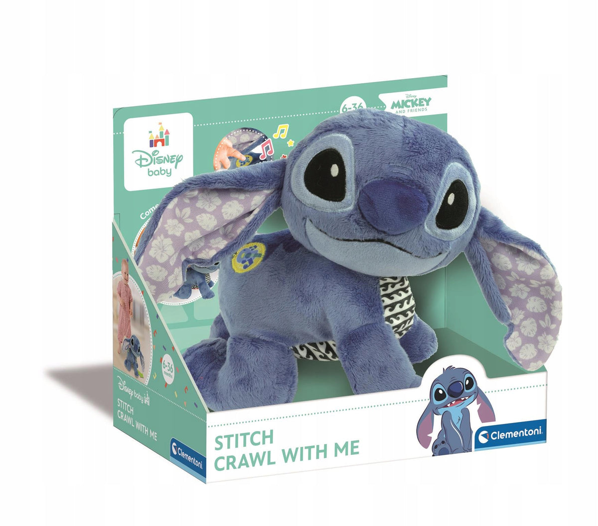 Crawling Toy Clementoni Stitch Interactive Fabric Blue