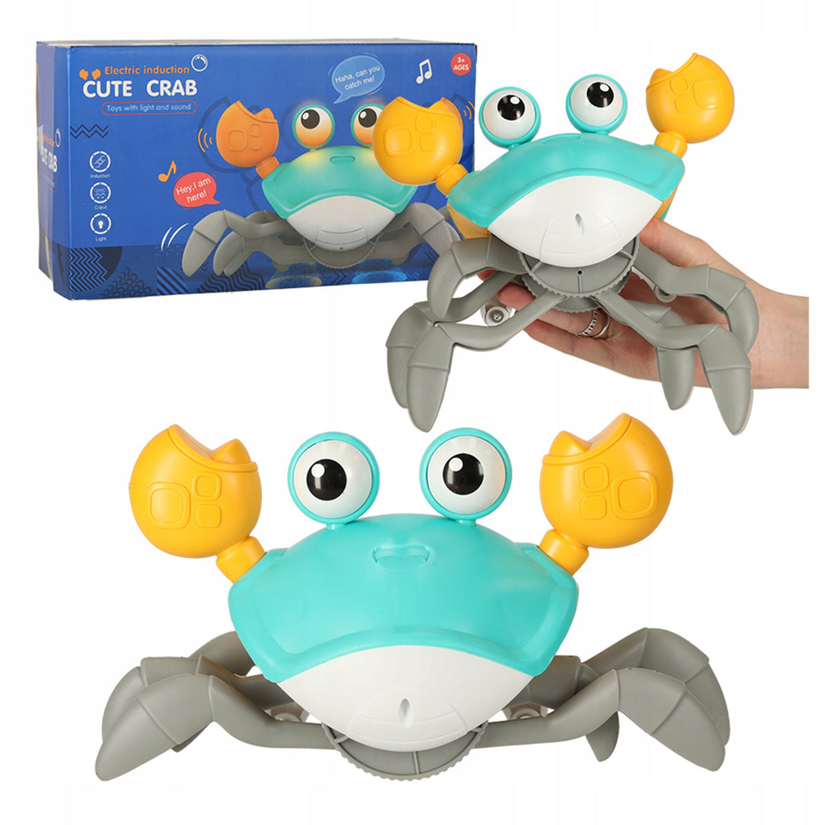 Crawling toy crab crawling sound multicolor