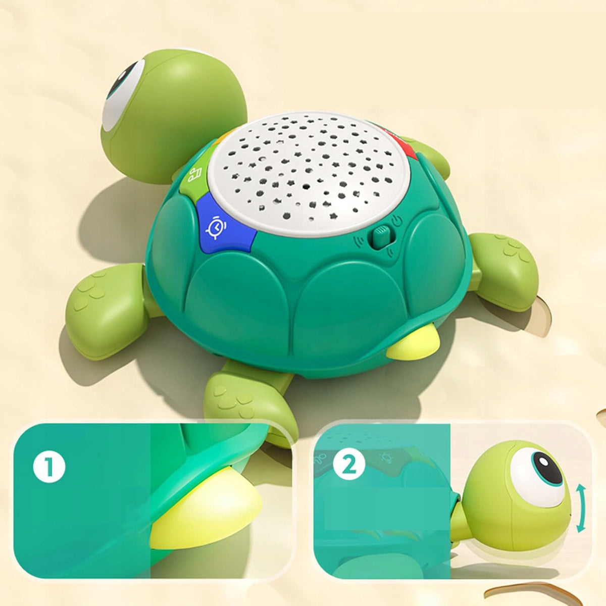 Crawling toy turtle interactive sound light green Brand no brand