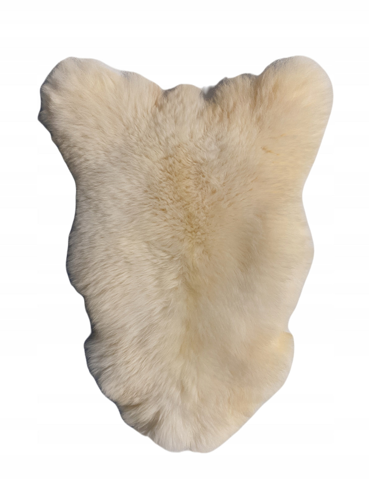 Cream Carpet with Natural Sheepskin Fur Bedspread 130x70cm B.Large
