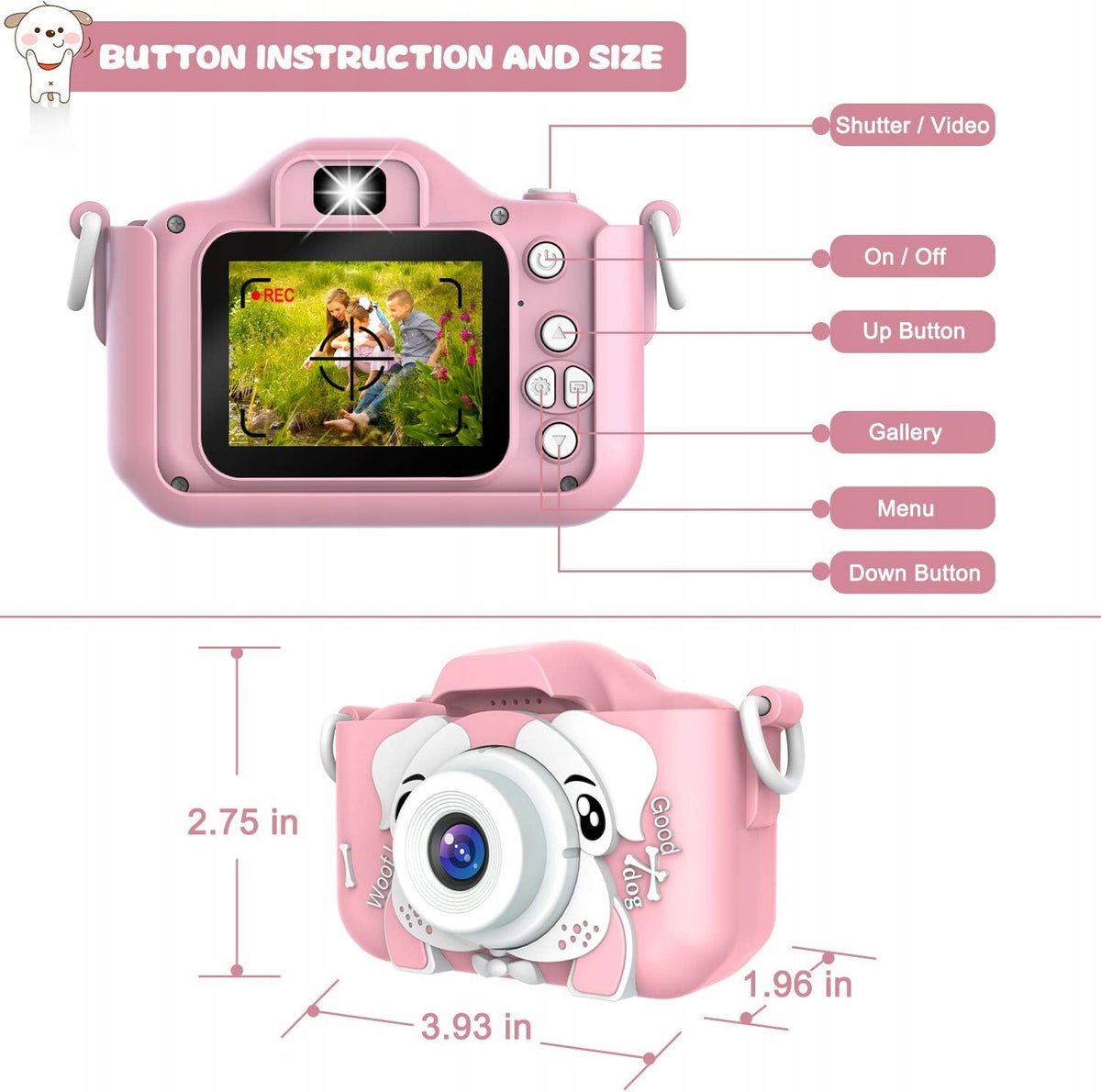Creative Camera Kids Camera 2,3 Inch HD Digital Camera Packaging status original