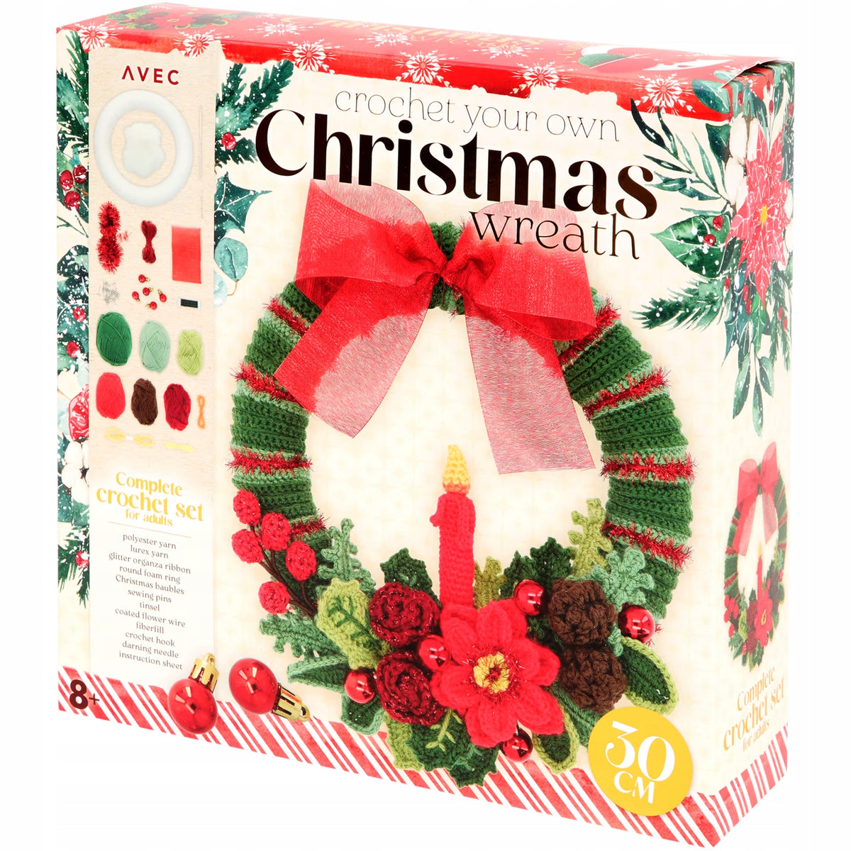 Creative DIY Kit Christmas Decoration Door Reed Wreath Gift Manufacturer code 008