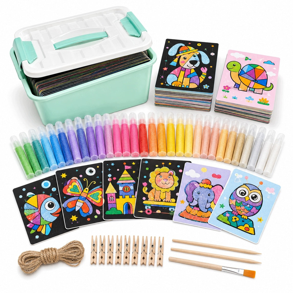 Creative Painting Kit Sand 30 Colors 74 Pictures DIY Gift