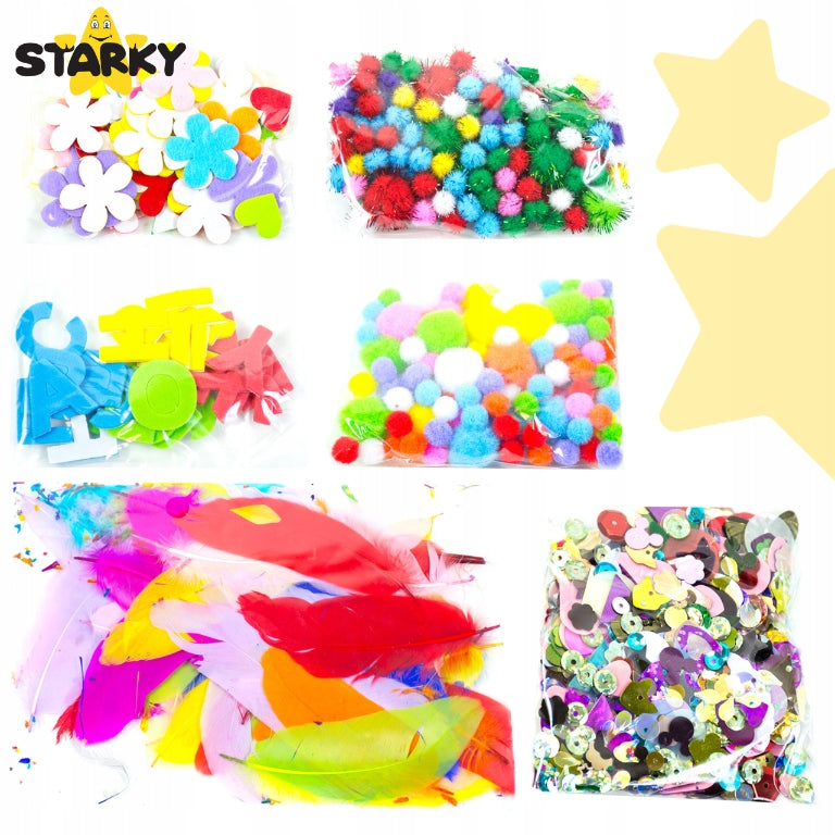 Creative art kit for kids suitcase beads sequins gift DIY Manufacturer code OI887GJ