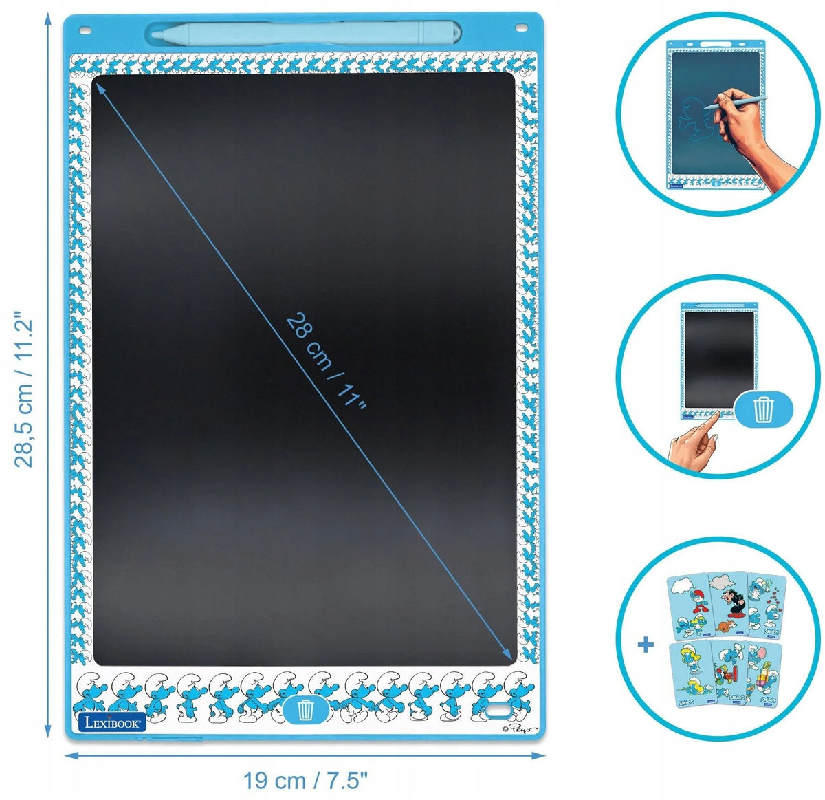 Creative set LEXIBOOK Drawing tablet E-ink CRT10SF Smurfs Manufacturer code CRT10SF