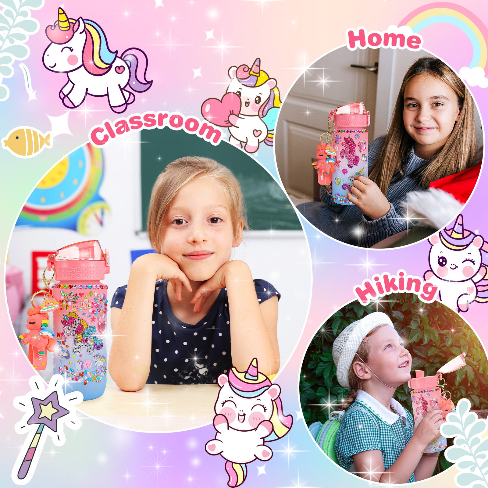 Creative set for self-made water bottle – Unicorn Packaging status original