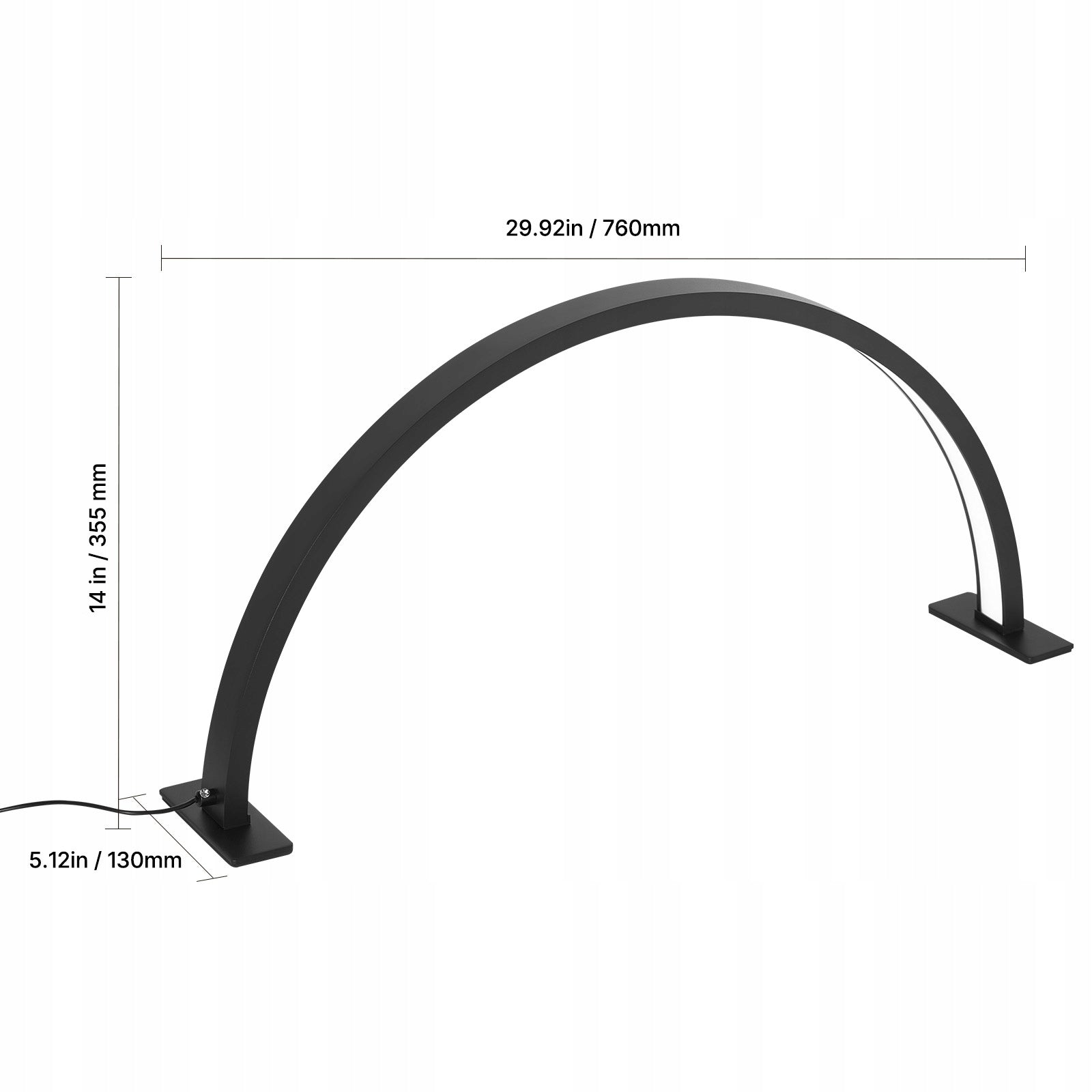Crescent Shaped Floor Lamp 30W 76CM With Adjustable Brightness EAN (GTIN) 197988123750