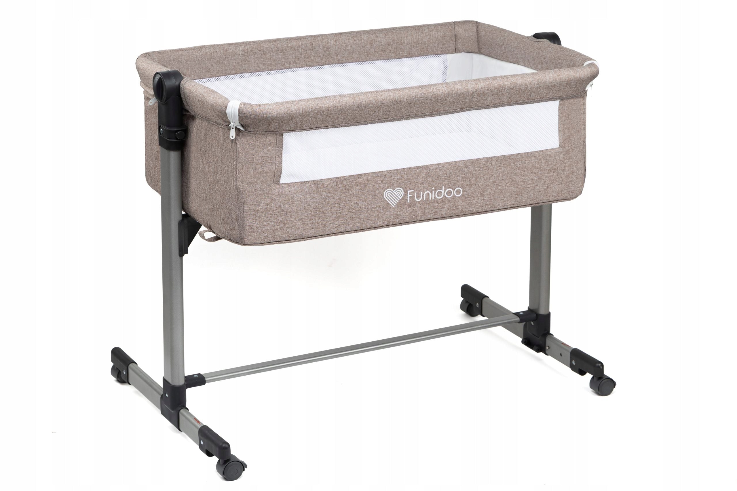 Crib with cradle function- FUNIDOO SNUG HUG- mattress, basket, beige Medical device no