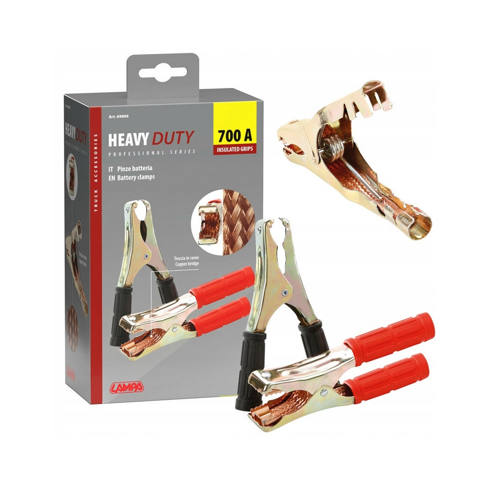 Crocodiles 2 pieces 19 cm 700A CLAMPS JUMPER CABLES