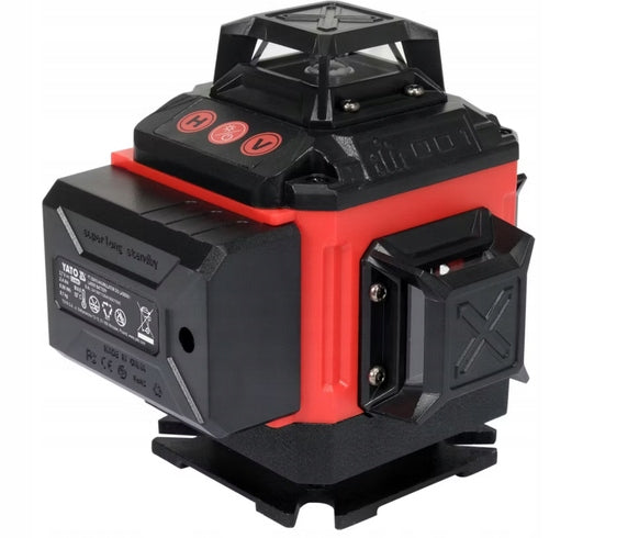 Cross laser Yato 16-line 4D green 30m suitcase, tripod, accessories Maximum working range 30 m