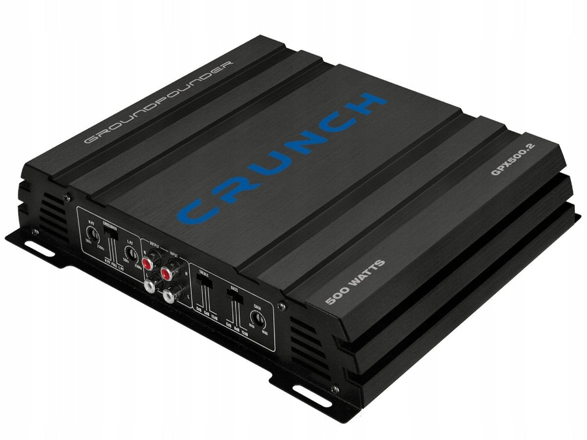 Crunch GPX500.2 2-channel amplifier 2x70W or 1x250W for subwoofer Brand Crunch
