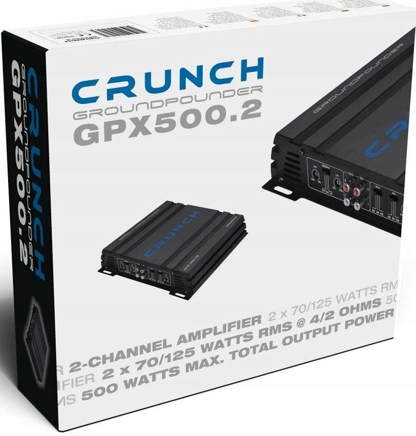 Crunch GPX500.2 2-channel amplifier 2x70W or 1x250W for subwoofer