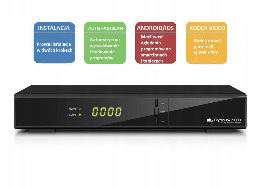 CryptoBox AB 700HD DVB-S2 CX H.265 CCCAM Kind digital