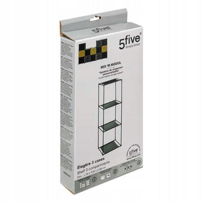 Cubic rack Mix n`Modul 3-chamber Furniture color black